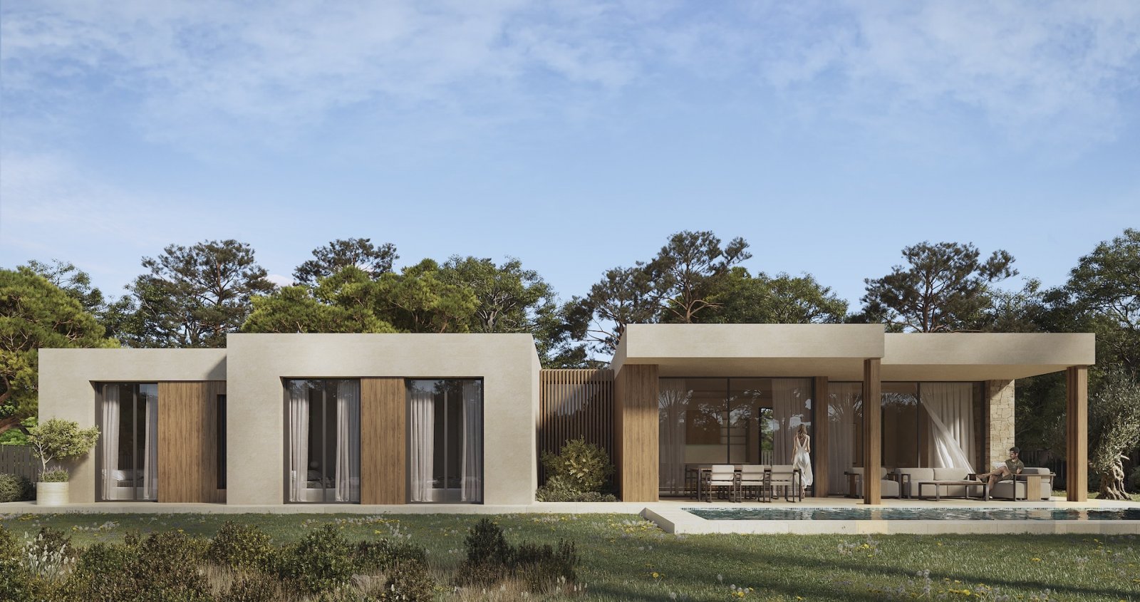 4553CAL Moderne Erdgeschossvilla im Wohngebiet Pla Roig, Calpe