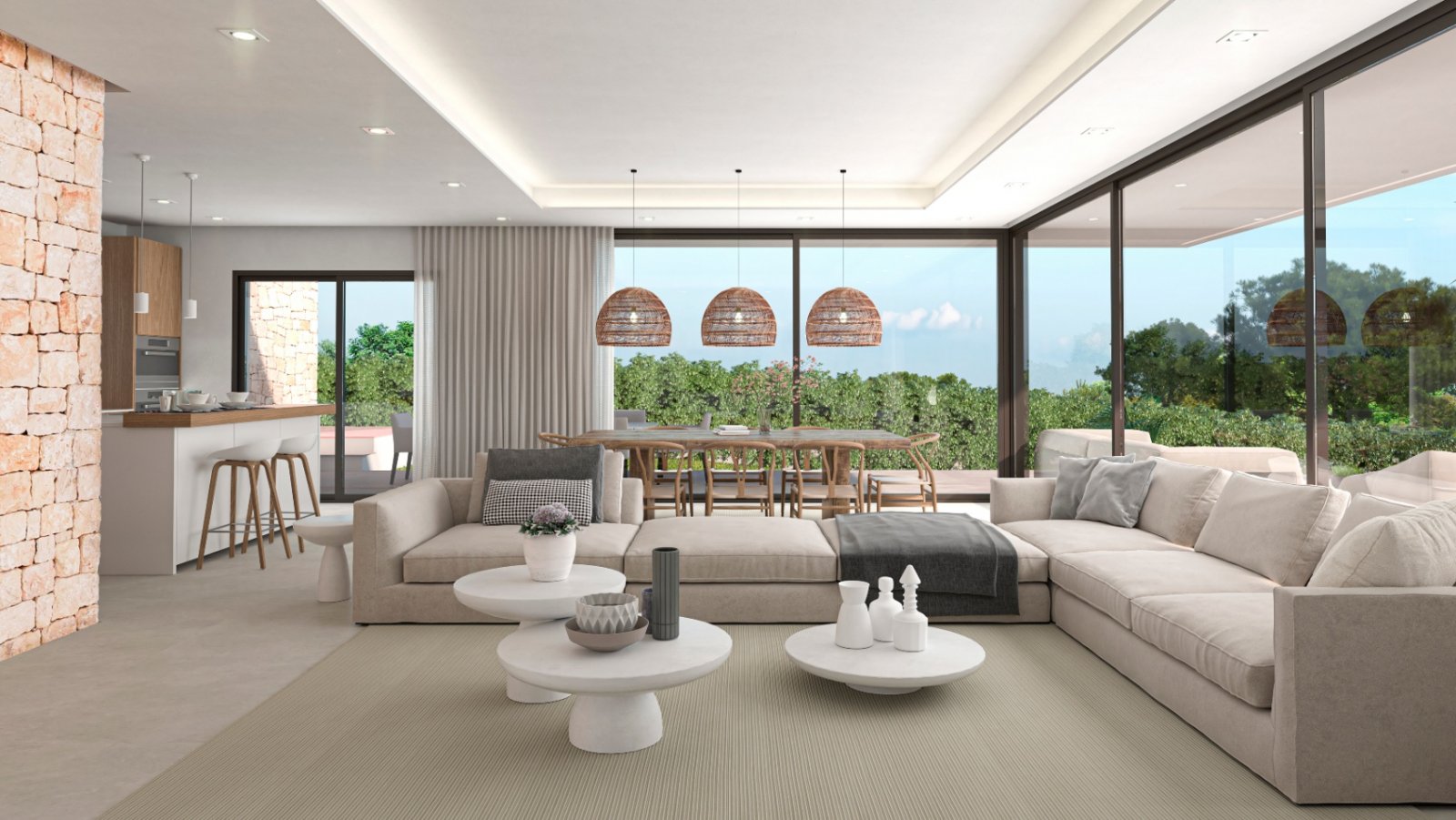 3628DEN Moderne, neu erbaute Villa mit Lizenz und Meerblick, zu verkaufen in Denia.