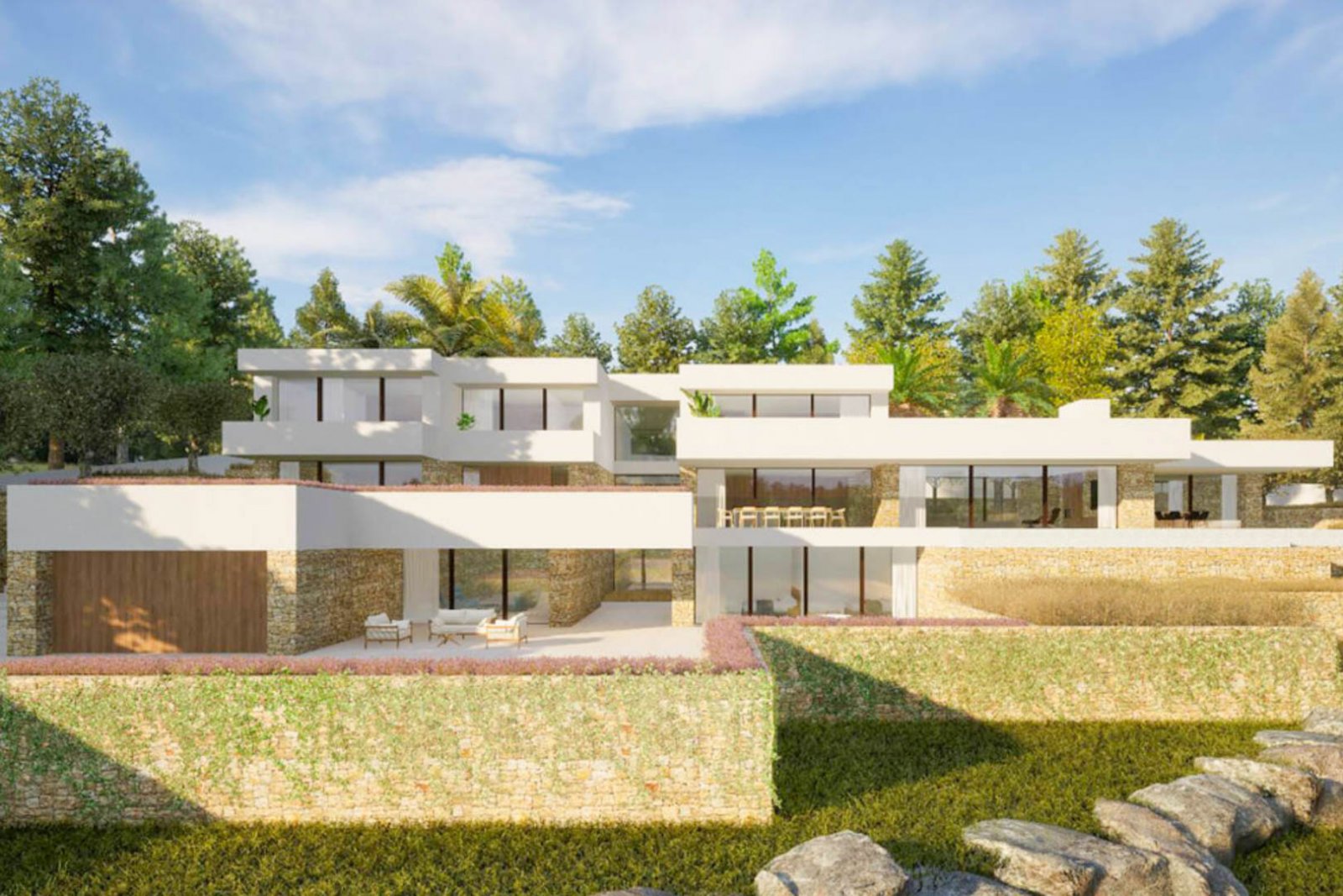 C4XY8156MOR Riesige moderne Villa mit Meerblick zum Verkauf in Moraira.