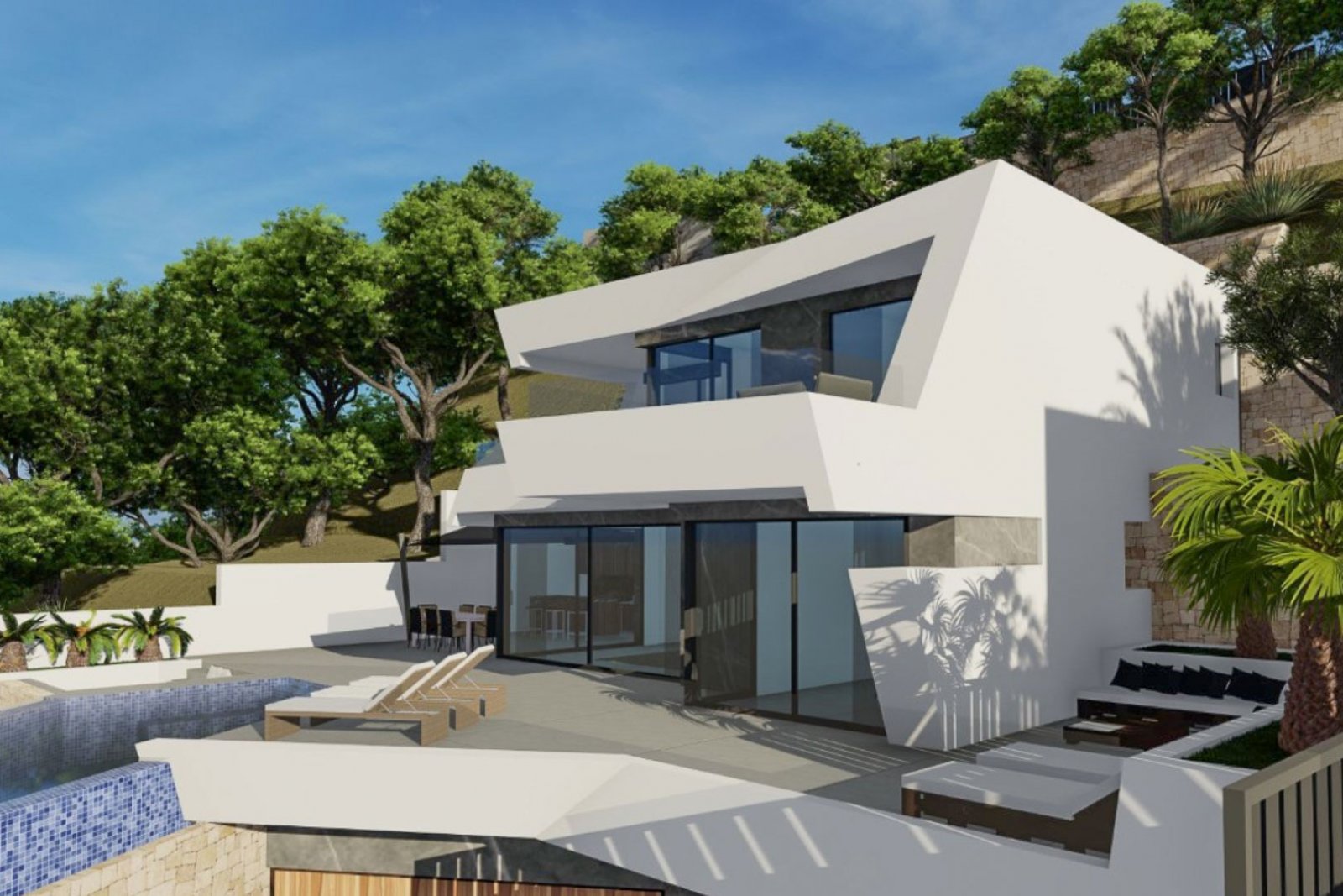 8245CAL Modernes Villenprojekt mit Lizenz zum Verkauf in Calpe.