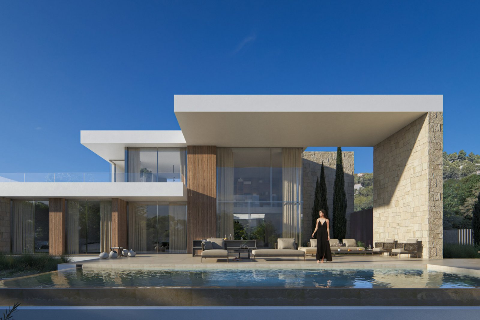 8300MOR Moderne Villa im Bau mit Panoramablick auf das Meer zum Verkauf in Moraira.