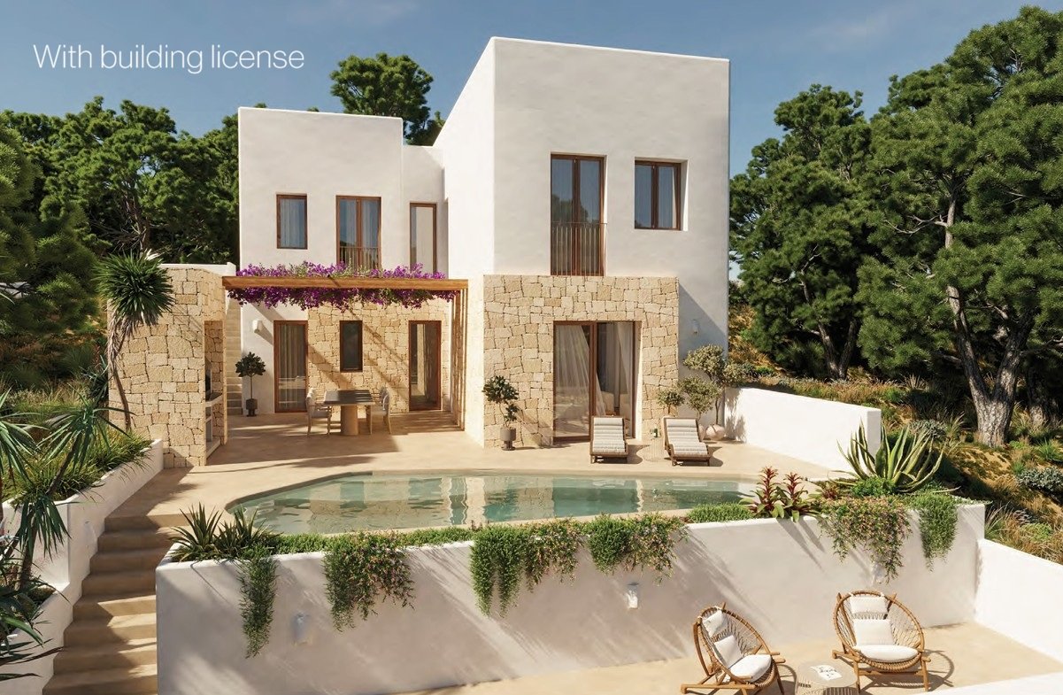 Benissa: 4601BEN Ibiza Style Projekt mit Baugenehmigung in Benissa zu verkaufen 