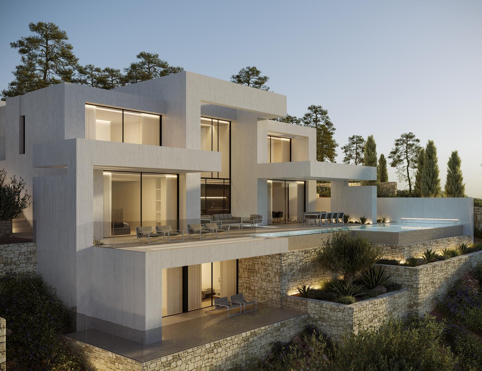 3299JAV Moderne Luxusvilla mit Meerblick zu verkaufen in Javea