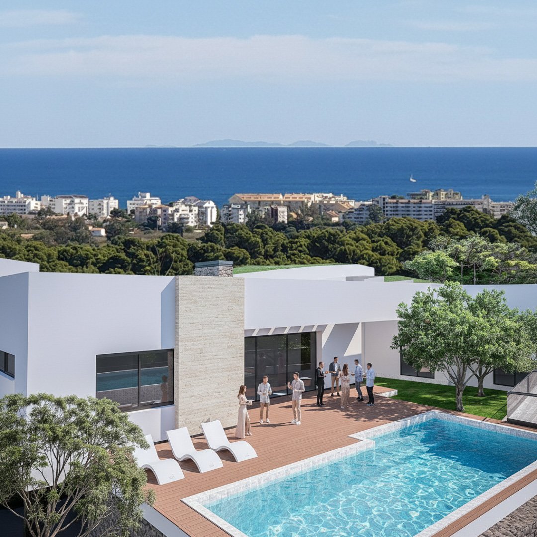 7101JAV Exklusive Neubauvilla mit Panoramablick auf das Meer in Tosalet, Jávea