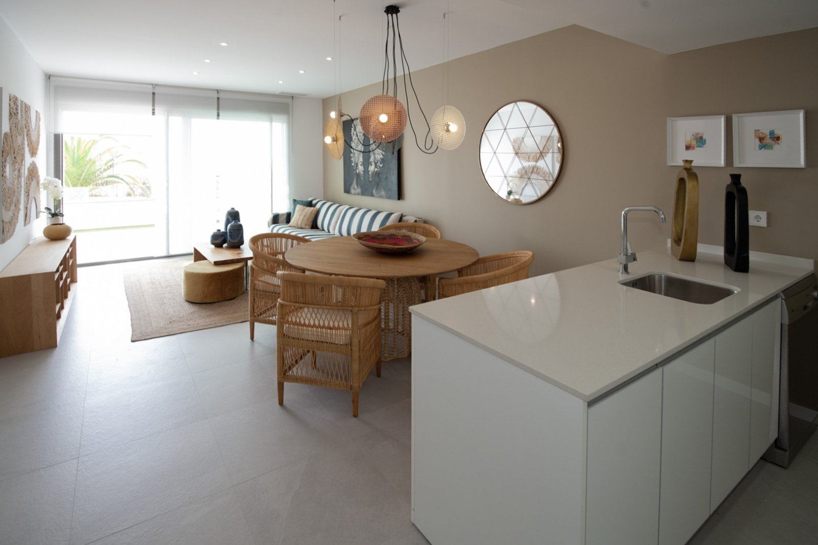 Wohnung mit Garten und Meerblick zum Verkauf in Wohnanlage in Finestrat