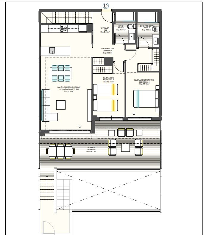 Wohnung mit Garten und Meerblick zum Verkauf in Wohnanlage in Finestrat