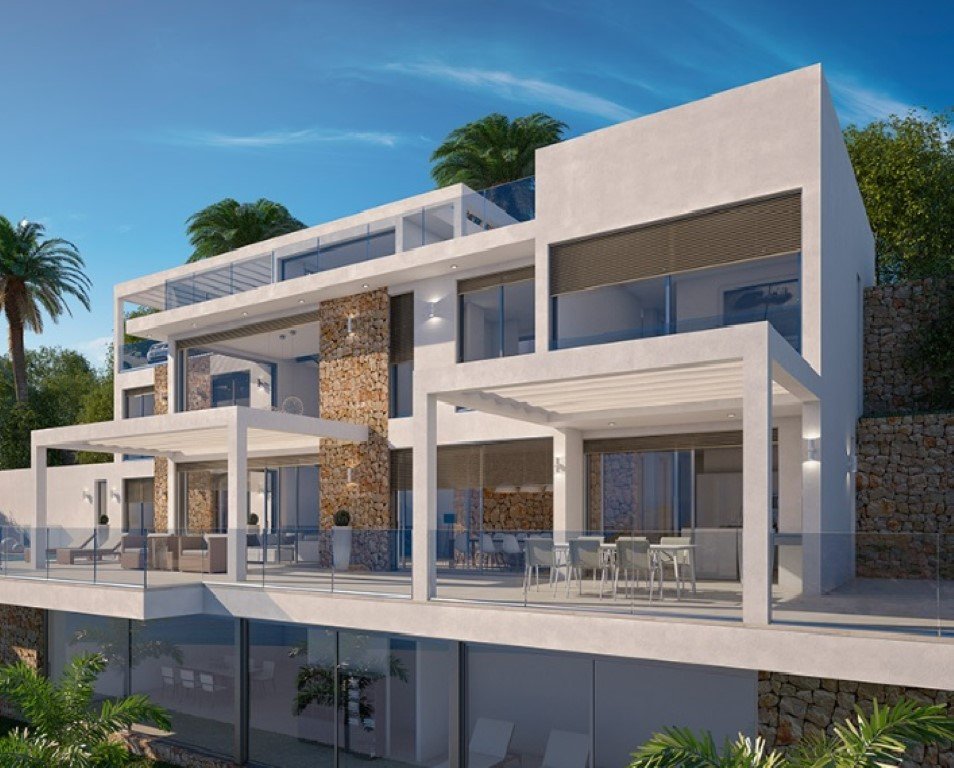 6294JAV Moderne Neubauvilla zum Verkauf mit Meerblick in Javea