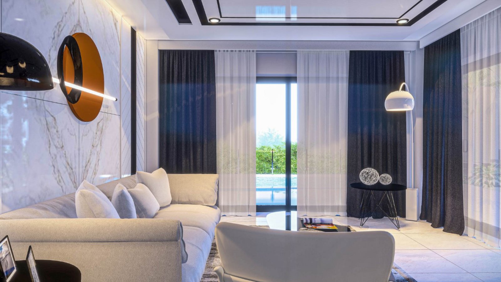 8185PED Komplex im Bau befindlicher unabhängiger Villen mit privatem Pool und teilweisem Meerblick zum Verkauf in Pedreguer.