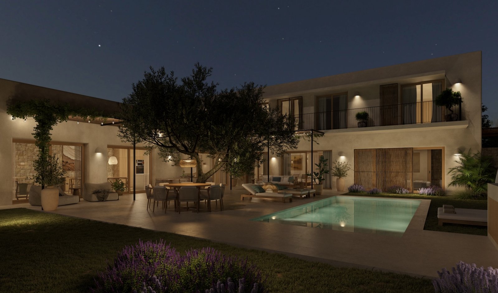 3631CAL Wunderschöne mediterrane Neubauvilla mit Meerblick zum Verkauf in Calpe