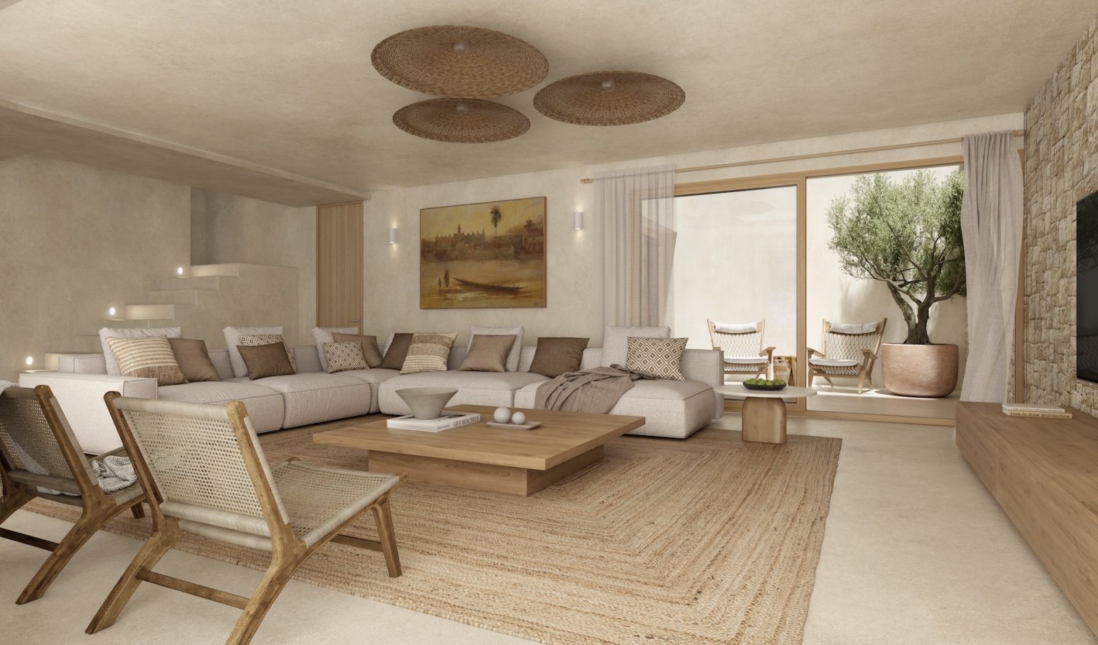 3631CAL Wunderschöne mediterrane Neubauvilla mit Meerblick zum Verkauf in Calpe