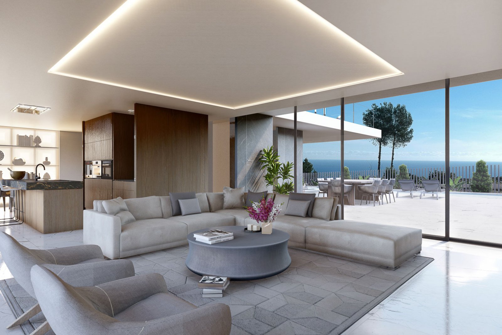 8235MOR Designprojekt mit Baugenehmigung mit Panoramablick auf das Meer und die Berge in Moraira zu verkaufen.