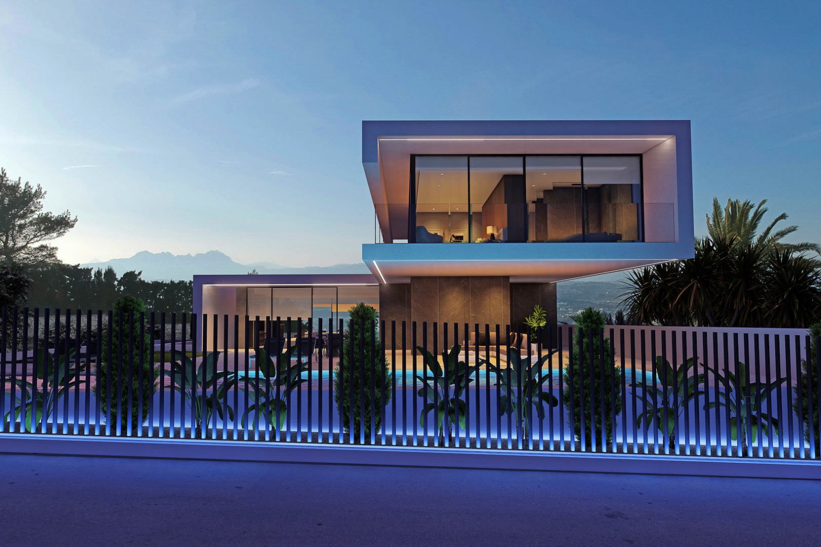 8235MOR Designprojekt mit Baugenehmigung mit Panoramablick auf das Meer und die Berge in Moraira zu verkaufen.