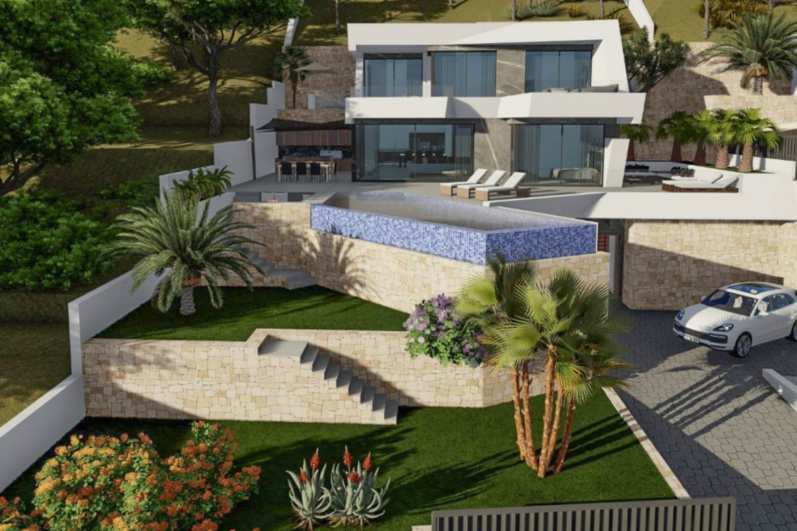 8245CAL Modernes Villenprojekt mit Lizenz zum Verkauf in Calpe.