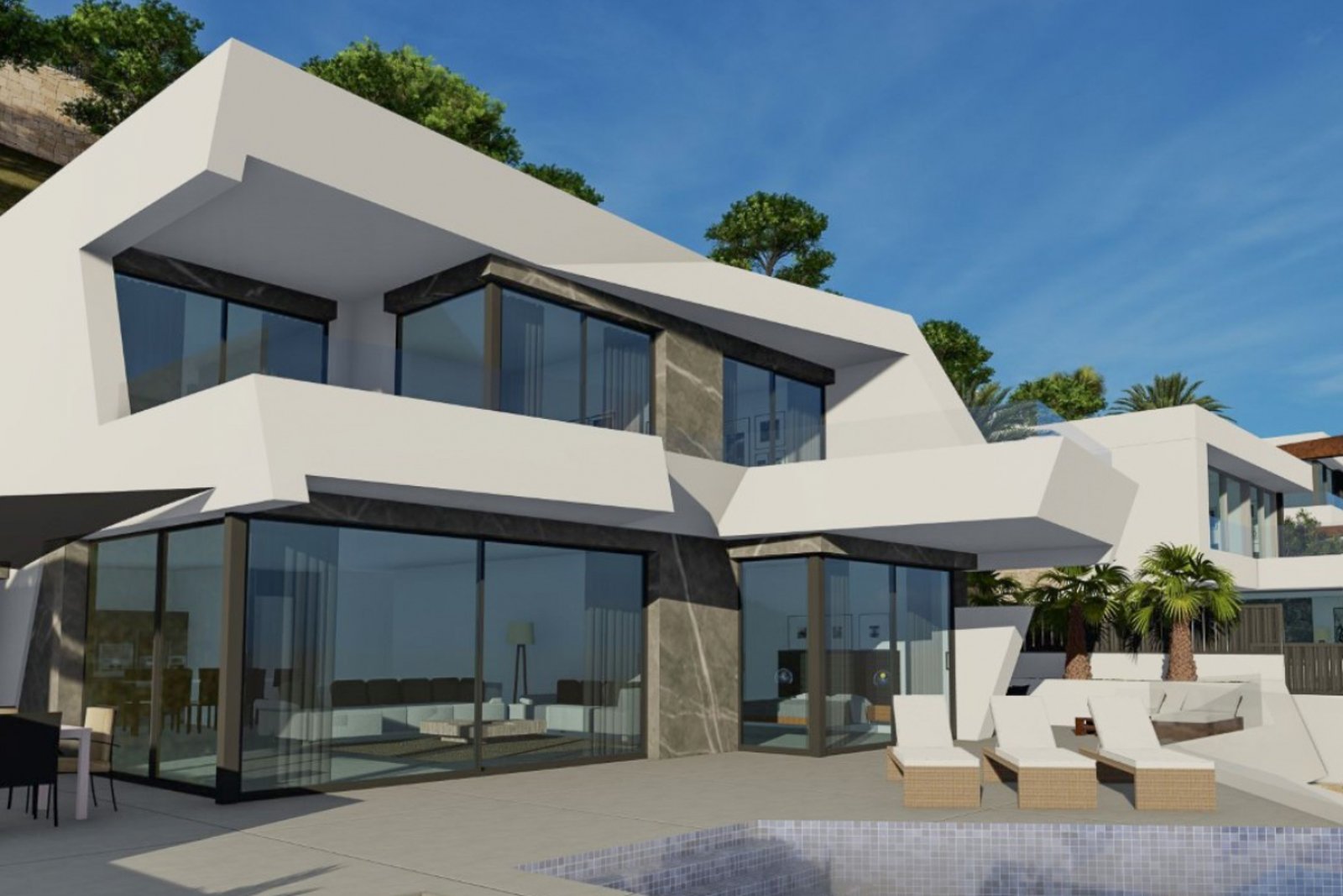 8245CAL Modernes Villenprojekt mit Lizenz zum Verkauf in Calpe.