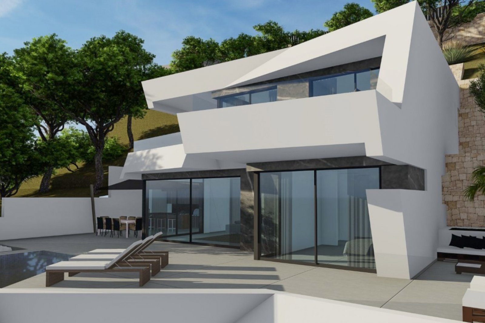 8245CAL Modernes Villenprojekt mit Lizenz zum Verkauf in Calpe.