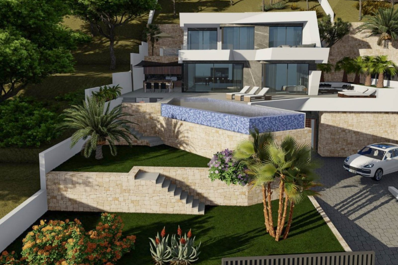8245CAL Modernes Villenprojekt mit Lizenz zum Verkauf in Calpe.