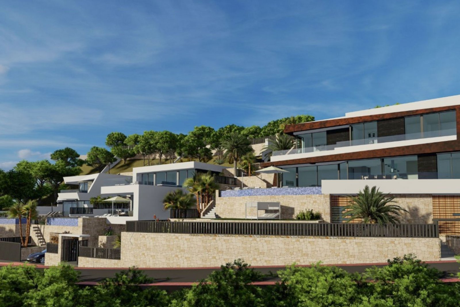 8245CAL Modernes Villenprojekt mit Lizenz zum Verkauf in Calpe.