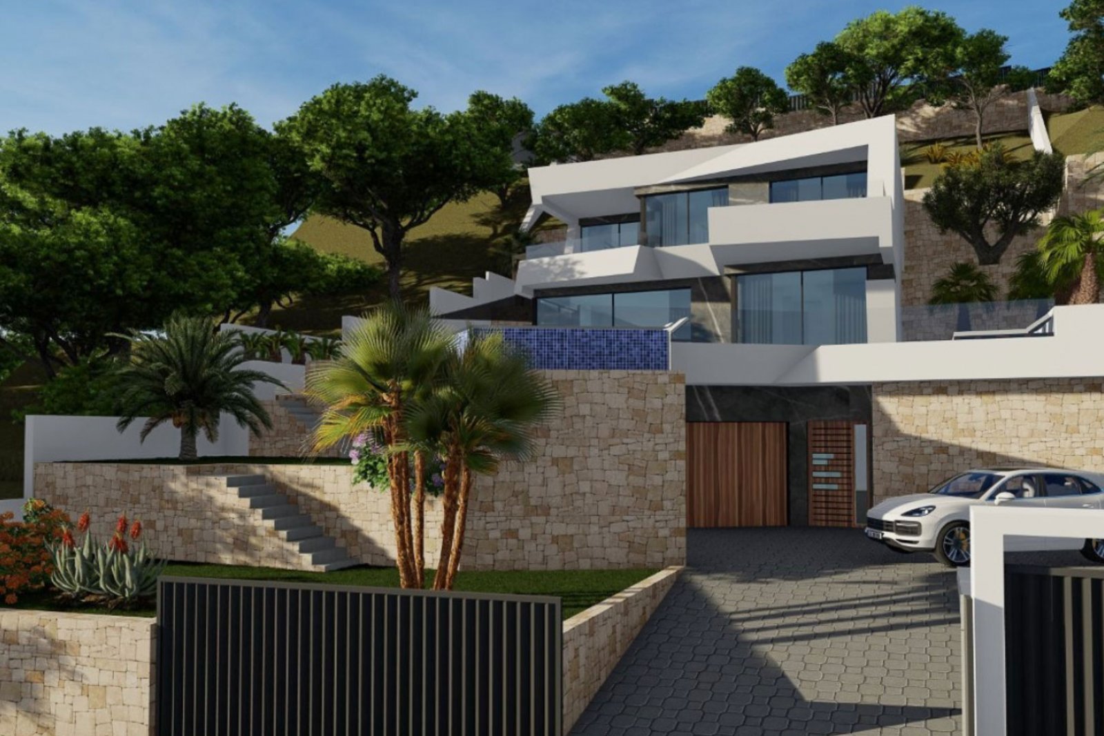 8245CAL Modernes Villenprojekt mit Lizenz zum Verkauf in Calpe.