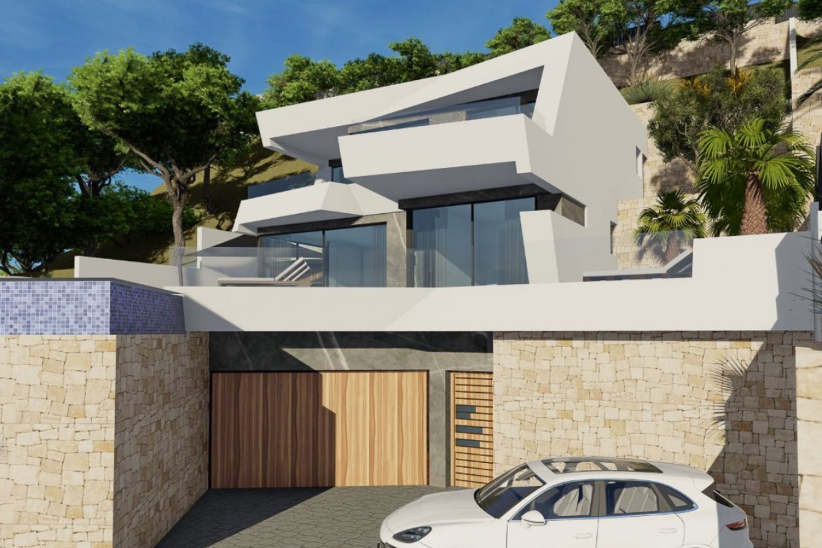 8245CAL Modernes Villenprojekt mit Lizenz zum Verkauf in Calpe.