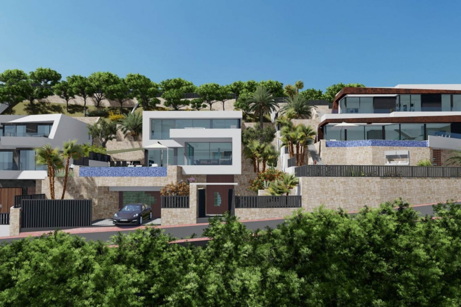 8245CAL Modernes Villenprojekt mit Lizenz zum Verkauf in Calpe.
