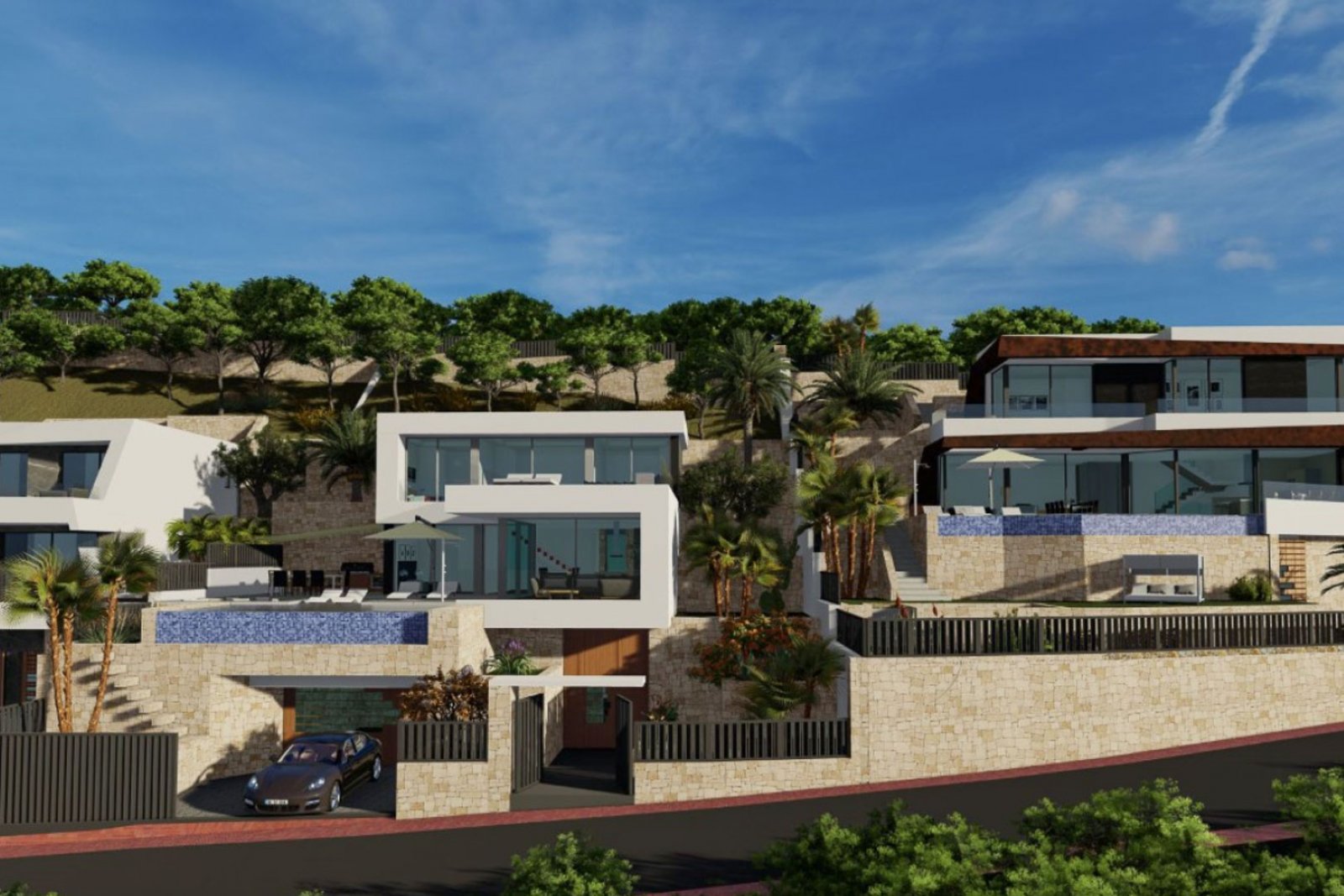 8245CAL Modernes Villenprojekt mit Lizenz zum Verkauf in Calpe.