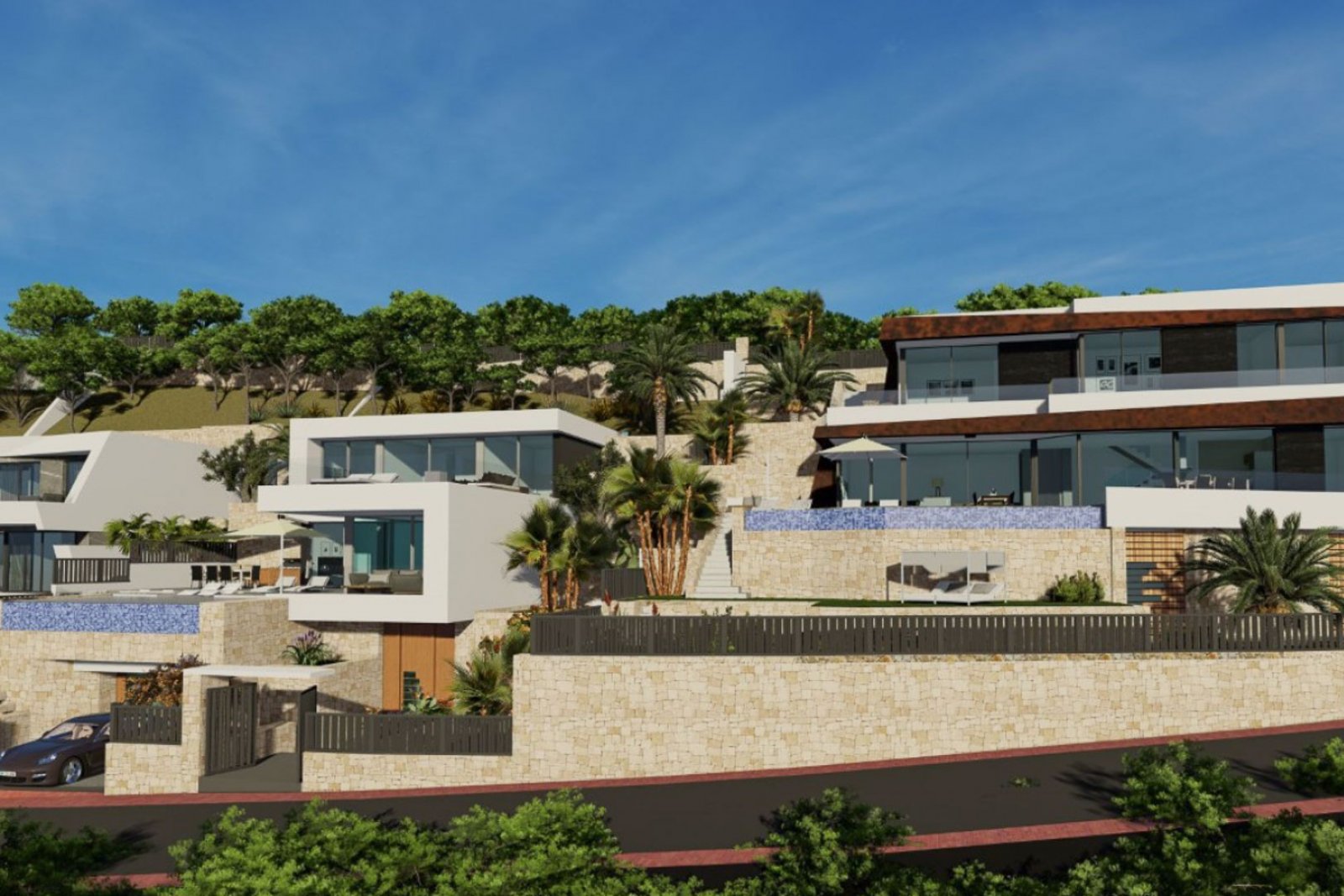 8245CAL Modernes Villenprojekt mit Lizenz zum Verkauf in Calpe.