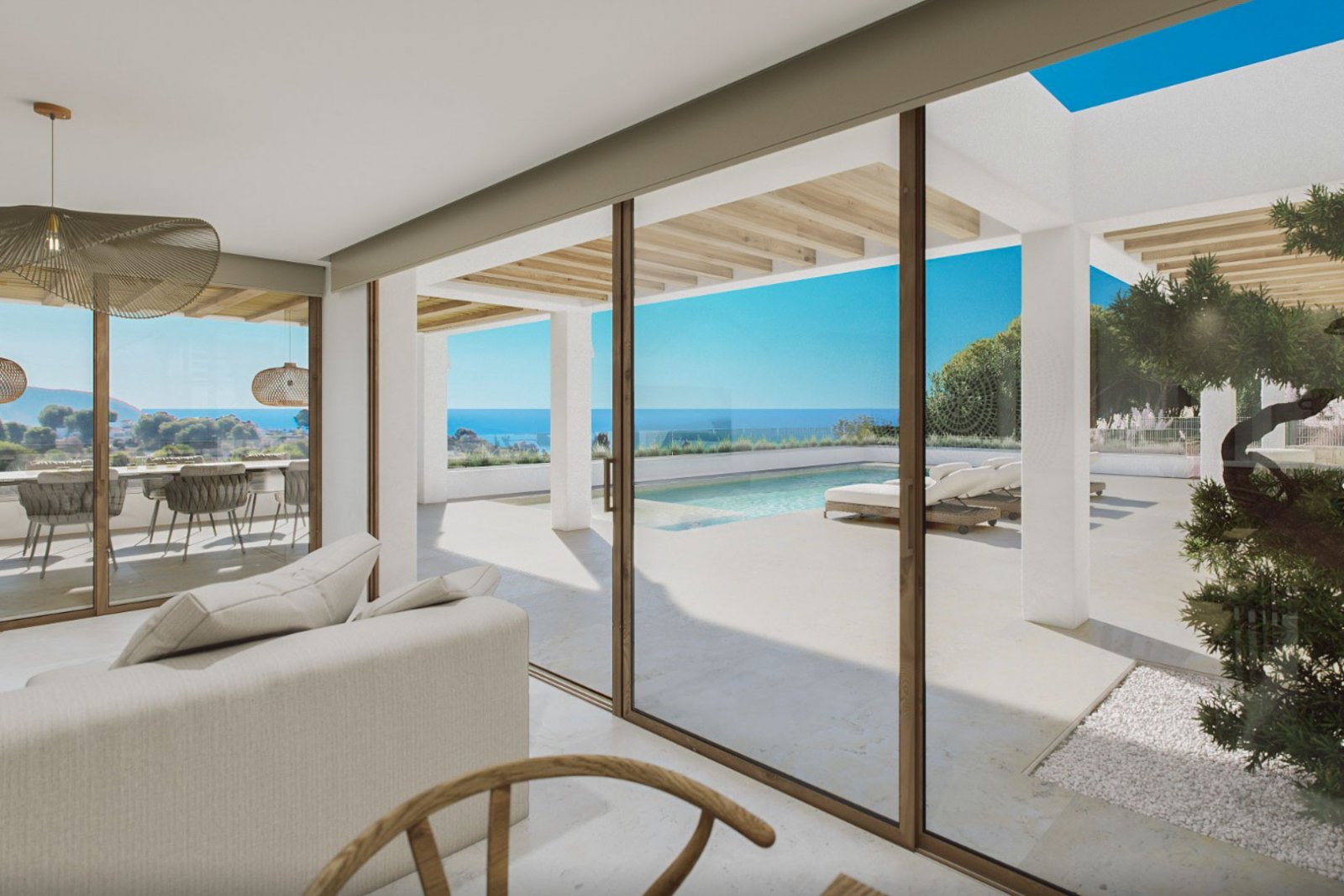 8325MOR Villenprojekt mit Meerblick, im Bau, zu verkaufen in Moraira. 