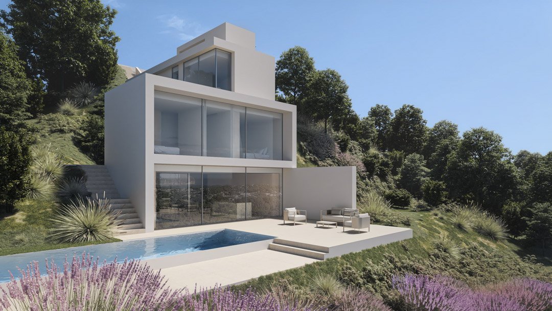 4309BEN Luxuriöse Neubauvilla mit Panoramablick auf das Meer in Benissa zu verkaufen