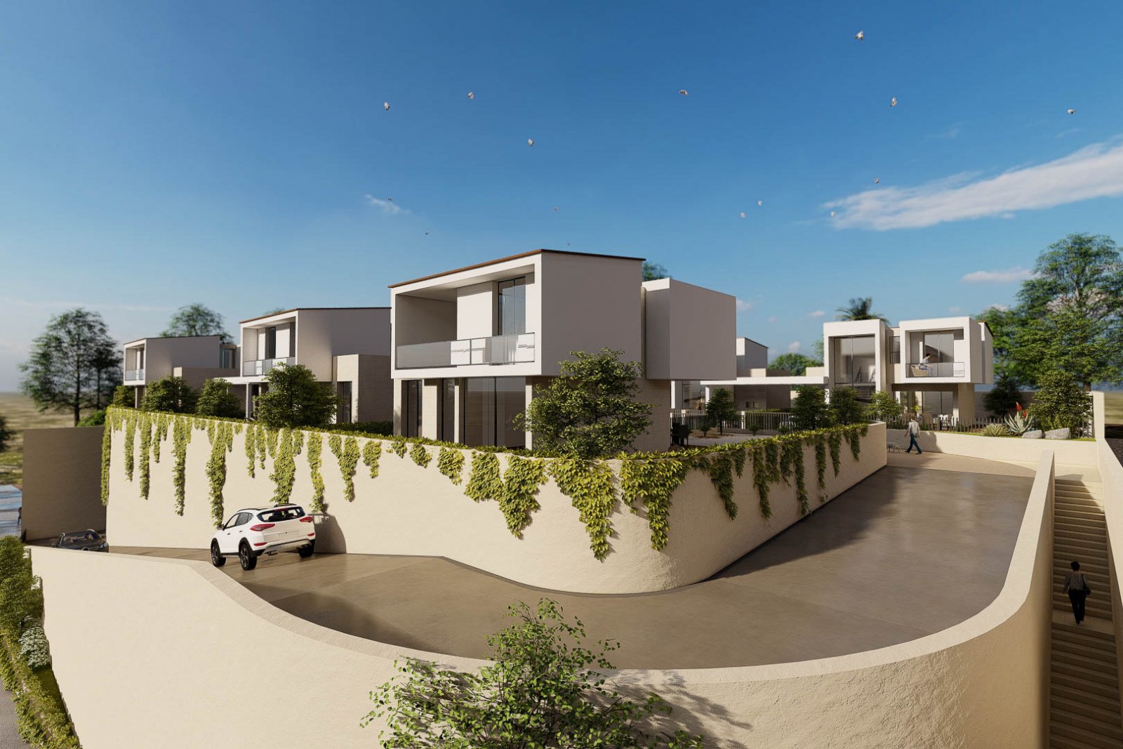 8226NUC Modernes Villenprojekt mit Meerblick in La Nucía zu verkaufen.