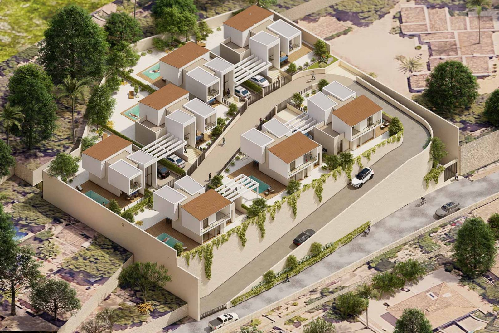 8226NUC Modernes Villenprojekt mit Meerblick in La Nucía zu verkaufen.