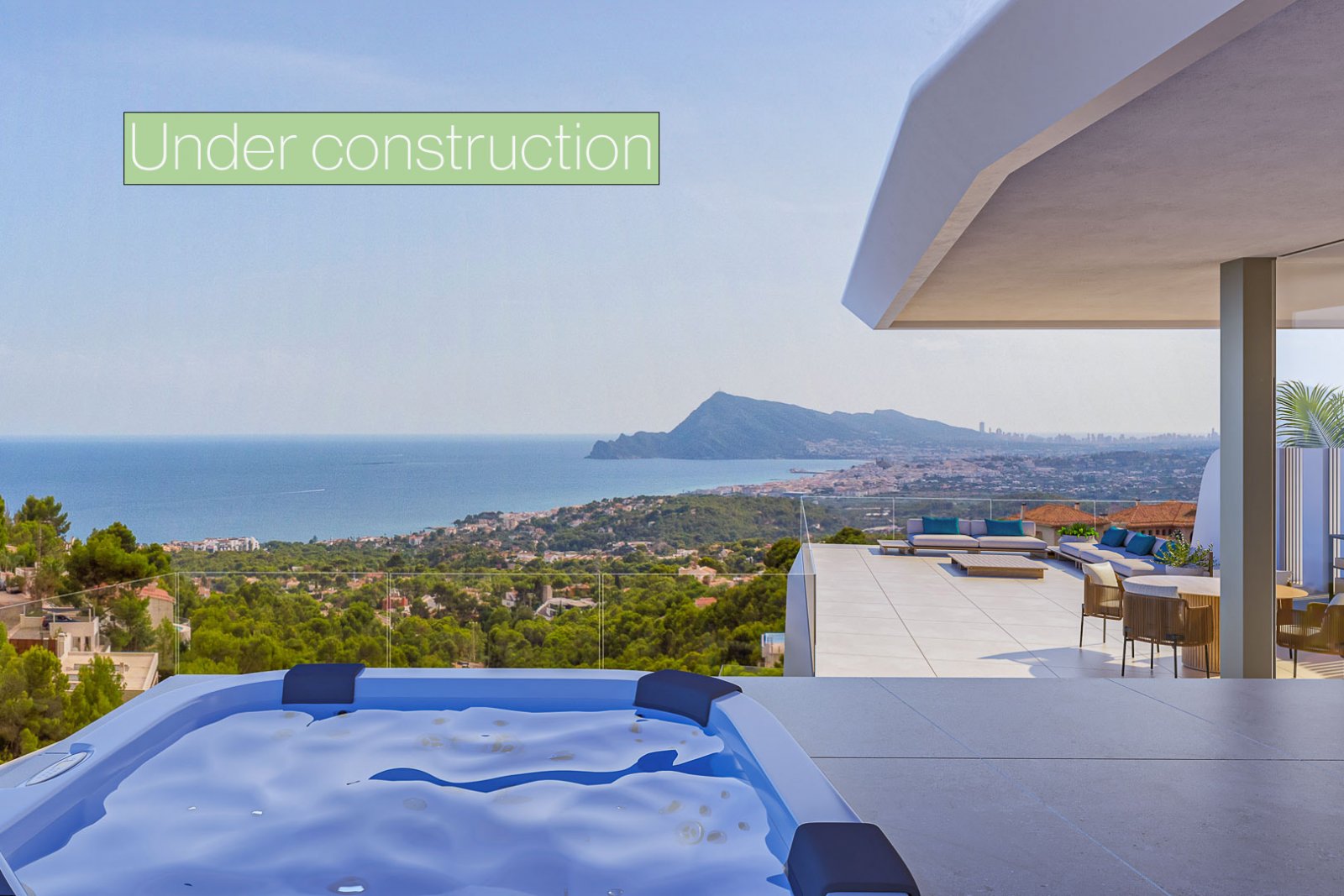8263ALT Moderne Villa mit Meerblick im Bau zum Verkauf in Altea. 