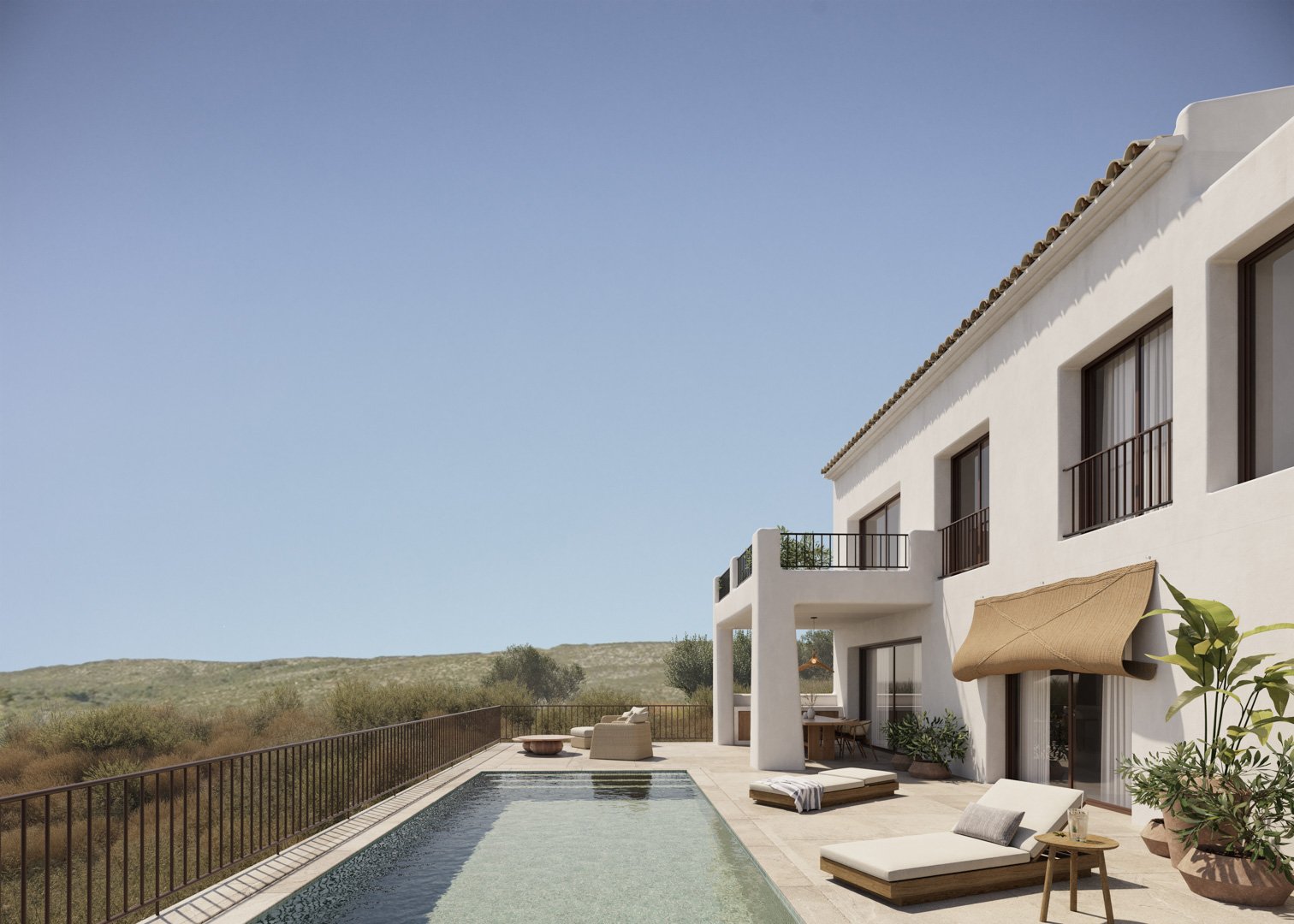 4599ALC Villenprojekt im ibizenkischen Stil mit Lizenz zum Verkauf in Alcalalí,
