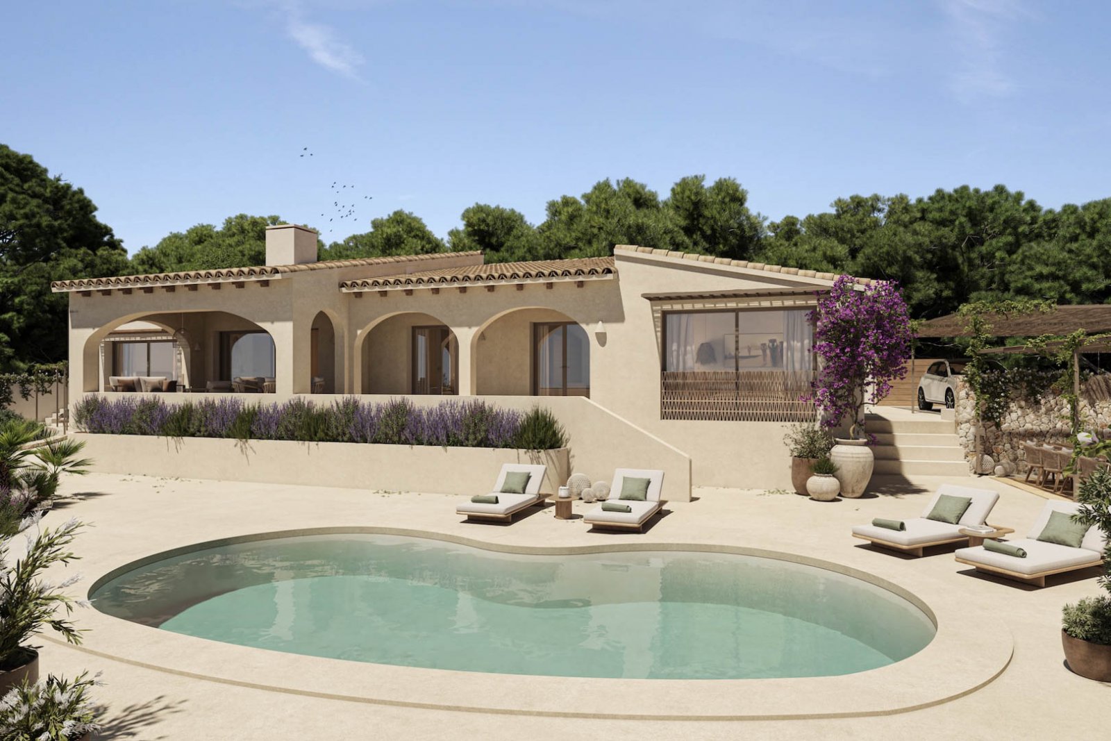 8318BEN Villa mit Renovierungsprojekt und Meerblick in Benissa zu verkaufen.