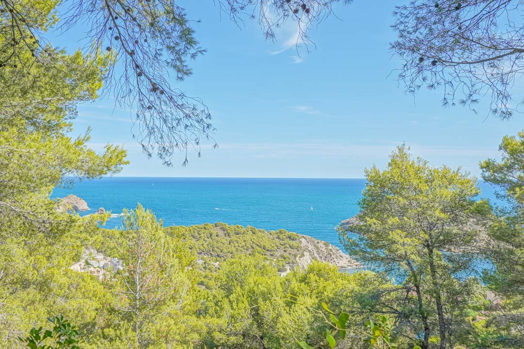 6292JAV Grundstück mit fantastischem Meerblick zu verkaufen in Portichol, Jávea