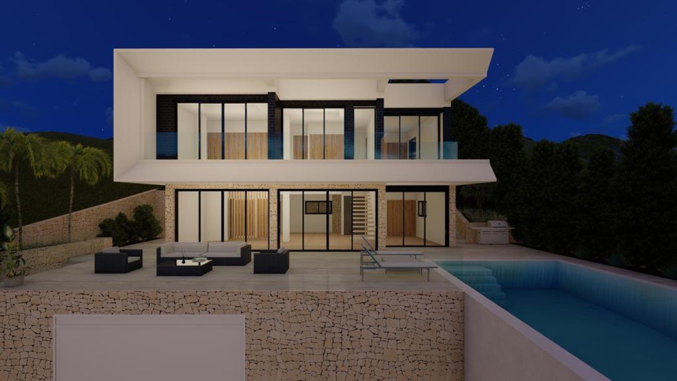 6369ALT Schöne moderne Neubauvilla mit Meerblick zum Verkauf in Altea Hills