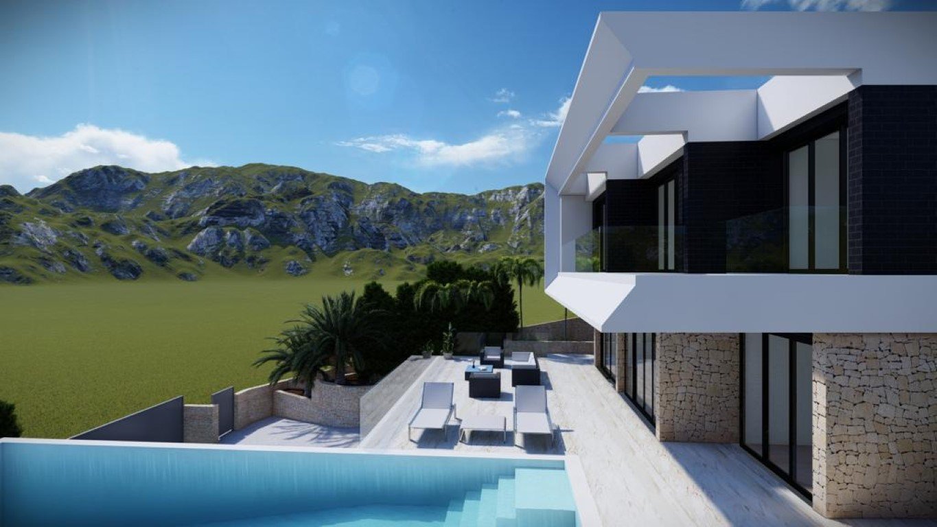 6369ALT Schöne moderne Neubauvilla mit Meerblick zum Verkauf in Altea Hills