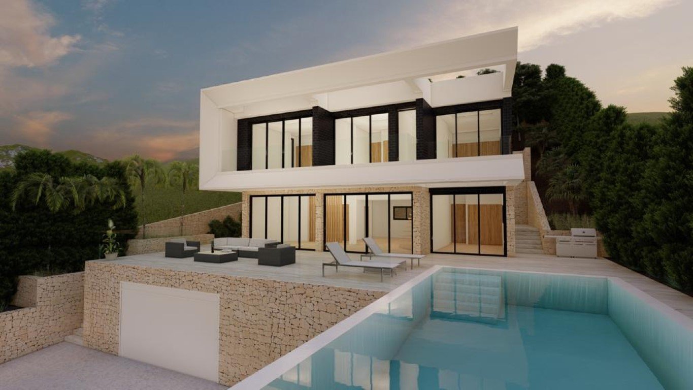 6369ALT Schöne moderne Neubauvilla mit Meerblick zum Verkauf in Altea Hills