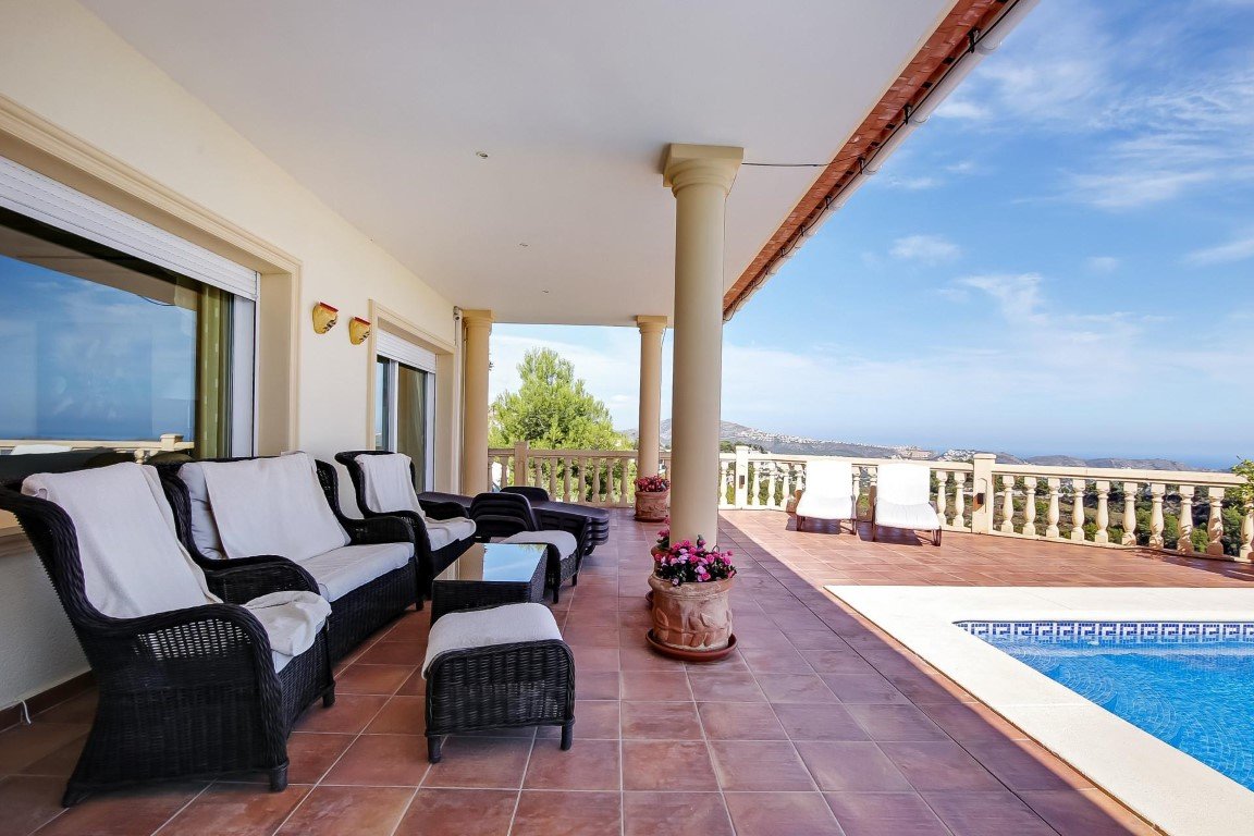 C3XY6376MOR Schöne spanische Villa mit Panoramablick auf das Meer zum Verkauf in Moraira