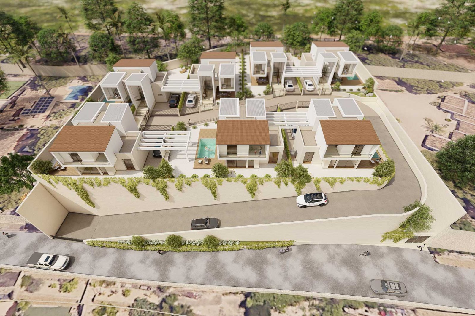 8226NUC Modernes Villenprojekt mit Meerblick in La Nucía zu verkaufen.