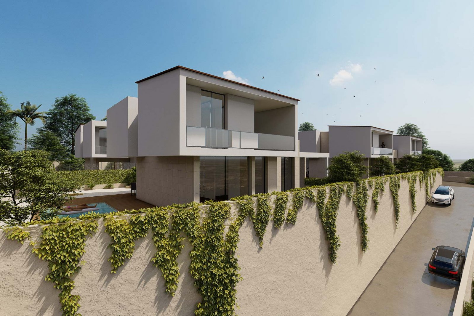 8226NUC Modernes Villenprojekt mit Meerblick in La Nucía zu verkaufen.