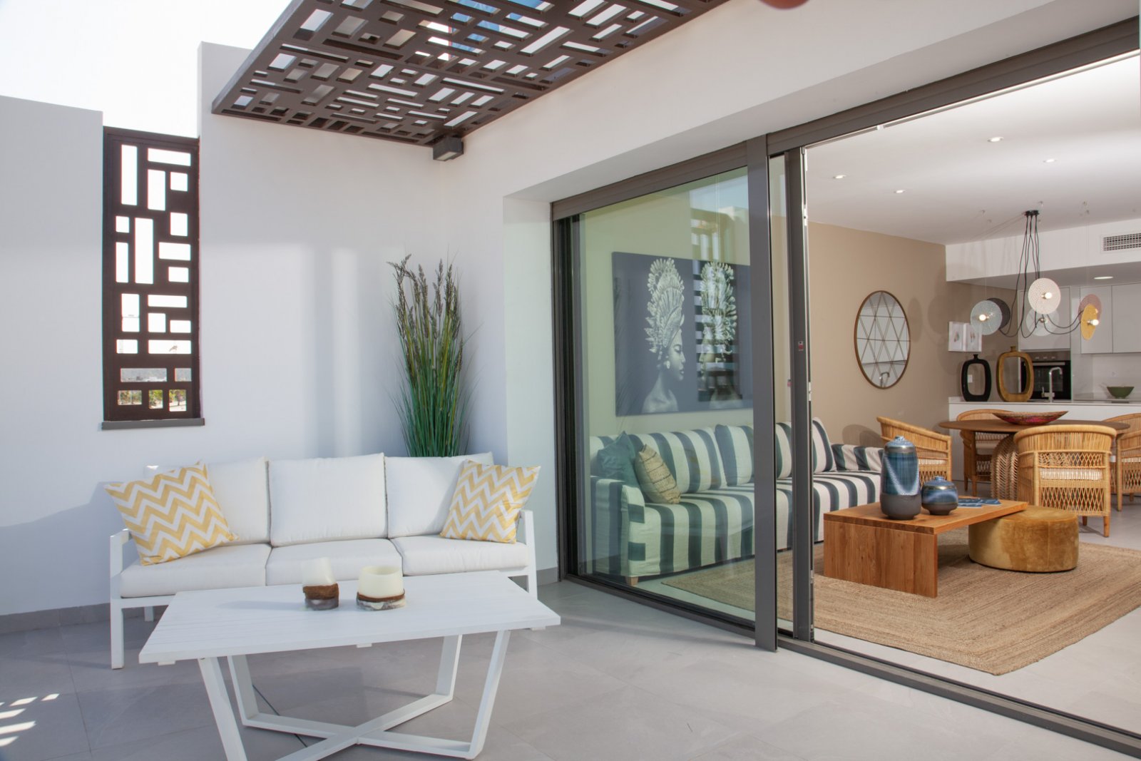 Wohnung mit Garten und Meerblick zum Verkauf in Wohnanlage in Finestrat 